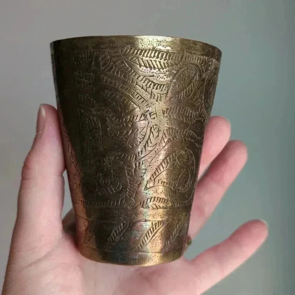 Brass Indian Lassi Cup - Picture 2 of 6
